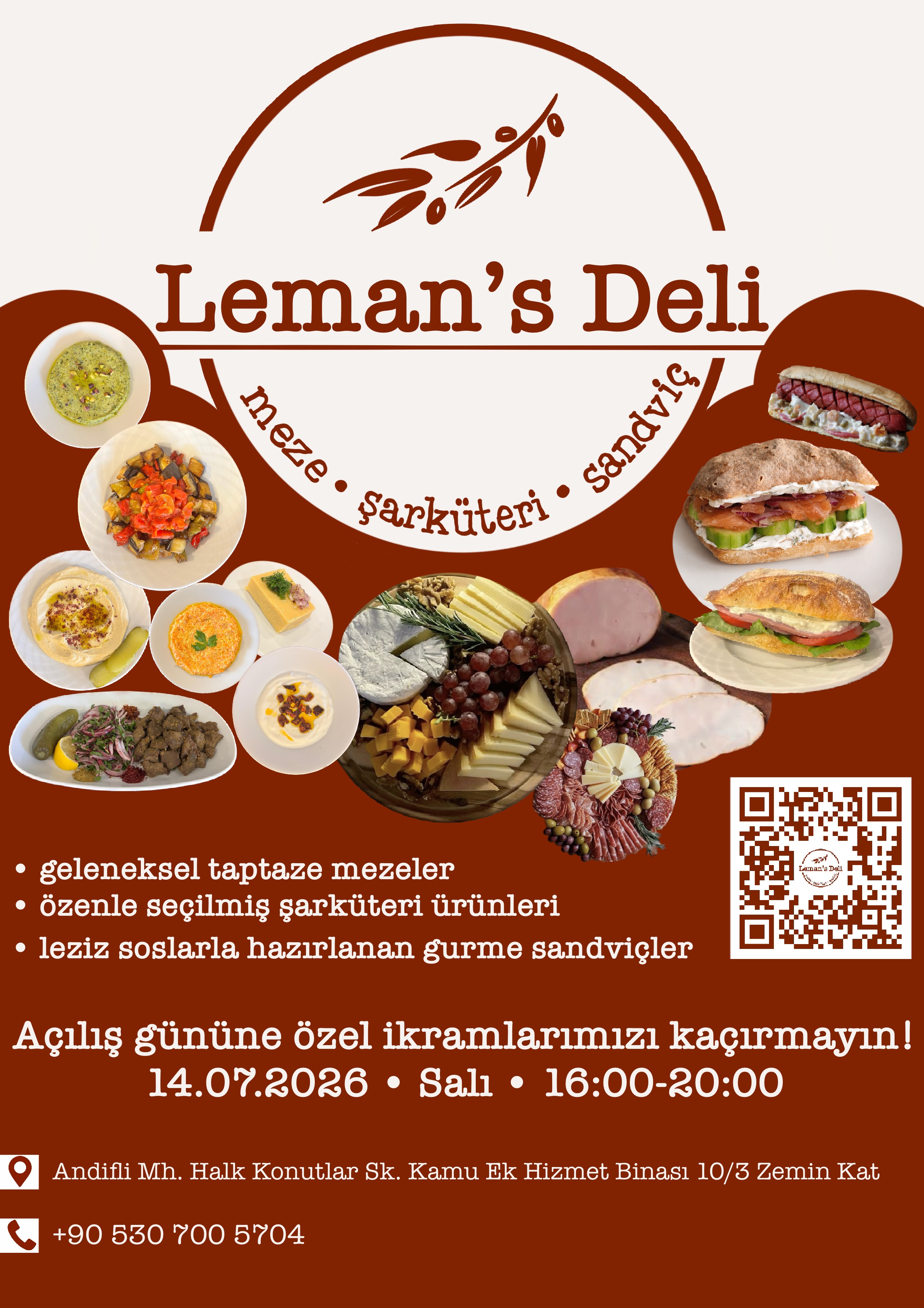 Leman's Deli açılış broşürü